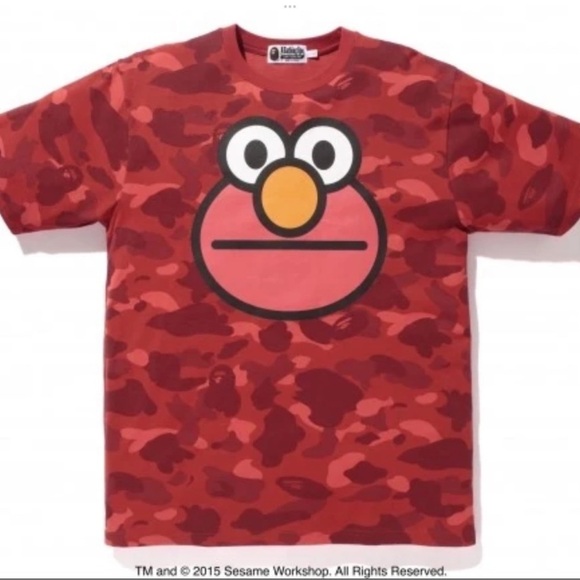 ๐HOST PICK x 2๐ BAPE x Baby Milo x Sesame Street Limited Edition Tee, Red, Small - Picture 1 of 15